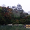 朝靄の大洲城　貸し切り舟