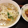 【日高屋】Ｂやきとり丼セット(野菜たっぷりタンメン) ¥750