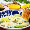 ♪ホタテと青梗菜のクリーム煮＆オクラの豚バラ巻き焼き