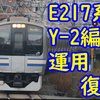 E217系Y-2編成が運用復帰！譲渡中止決定の中、いつまで走れるかな？