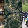 スウェーデン「2021年銃撃事件発生エリア地図（公共テレビSVTより）」