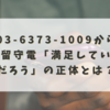 03-6373-1009から謎の留守電「満足していないだろう」の正体とは？
