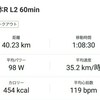3本R 60分のちJOG 40分。のちお仕事