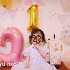 みーちゃん1歳birthday♡100均バルーンとベビーケーキでお祝いしました