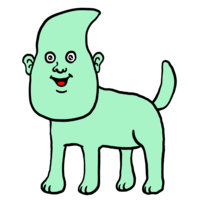 かわいい宇宙犬 のイラスト