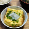 今日の食べ物　朝食に揚げ出し豆腐