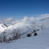 大日ヶ岳で雪洞掘り　奥美濃の山