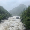 屋久島「縄文杉トレッキング」大雨の トロッコ道 復路、川は轟音の激流に 道は崩れはじめて