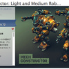 Mech Constructor: Light and Medium Robots　パーツを組み立てて動かす合体ロボの3Dモデル素材