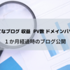 【はてなブログ 収益  PV数 ドメインパワー】１か月経過時のブログ公開