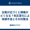 台風が近づくと頭痛がひどくなる？気圧変化による体調不良とその対策法