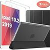 IVSO iPad 10.8 ケース+ iPad 10.8フィルム【2枚入り】iPad 10.8カバーとiPad 10.8 ガラスフイルムセット iPad 10.8 フィルム指紋防止 気泡防止 iPad 10.8 ケース薄型 軽量 傷防止 ブラック