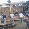 納屋を、修繕して車庫に。