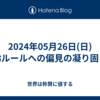2024年05月26日(日)年齢ルールへの偏見の凝り固まり