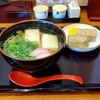 もち吉直営のうどん屋「水車」で早めの昼食を