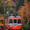 紅葉の箱根登山線