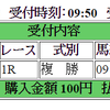 ６月１０日（土曜）の購入馬券その２