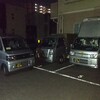 会社の駐車場から幌の高い