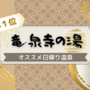 【日帰り温泉】スーパー銭湯 東日本1位になった『竜泉寺の湯』へ行ってきた！