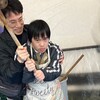 4年振りの餅つき大会でがんばる息子