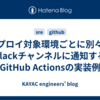 デプロイ対象環境ごとに別々のSlackチャンネルに通知するGitHub Actionsの実装例