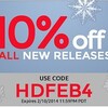 HDtracks 10% off キャンペーンメール