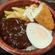 白身フライとデミハンバーグのロコモコ丼 ＋ 濃厚味噌八海山酒粕仕立てラーメン