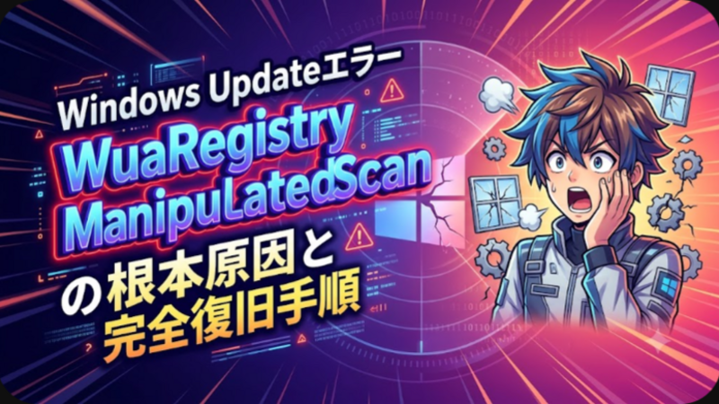 Windows Updateエラー「WuaRegistryManipulatedDuringScan」の根本原因と完全復旧手順