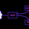 sslh でport443 を有効活用して、sshもhttpsも同時に待ち受けする。