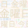 　Twitterキーワード[金曜日]　07/10_09:00から60分のつぶやき雲