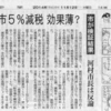 減税５％の検証シミュレーションについて（前編）