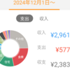 2024年12月分の家計簿公開！！