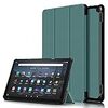 Fire HD 10 / Fire HD 10 Plus 2021 ケース JACRON New Fire HD 10 / Fire HD 10 Plus カバー 2021年発売 第11世代 PUレザー スタンド機能 タブレットケース オートスリープ機能 手帳型 保護カバー 超軽量 耐衝撃 耐汚れ 耐久性 全面保護 スタンドケース (グリーン)