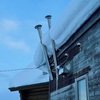 フォロワーさんに雪庇落としてもらいました