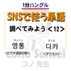 SNSで使う単語　영통, 디카