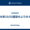 2026年23/53週目のふりかえり