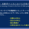 高齢者のピアノの練習の認知機能、ムード、QOL への影響