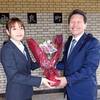 山名実・由良町長が初登庁、２期目へ決意　〈2024年4月24日〉