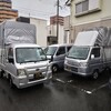 今日は会社の駐車場で、現場に入るスタッフと