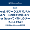 Excel パワークエリでJRAのPOSTページの値を取得 エクセルPower QueryでHTMLのソースとTABLEをGet