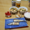 サンマの塩焼き、麻婆豆腐
