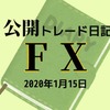 【FX公開トレード日記】1月15日のFX学びメモ