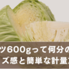 キャベツ600gって何分の1玉？ざっくりサイズ感と簡単な計量方法