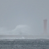 台風の影響は‥　高潮で波が凄かったです‥