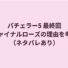 バチェラー5の感想を綴る/ファイナルローズはあの人！（ネタバレあり）#終