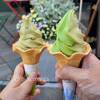 お茶の産地の、美味しいソフトクリーム