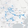 都県境の足跡。
