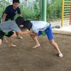 相撲部の練習