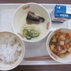 今日の給食　給食終わりの１年生の様子