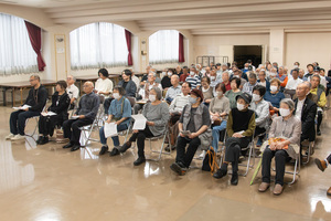 2025上越市長選　宮越馨氏が直江津地区で政策発表会　住民ら90人参加